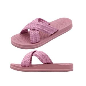 🆕 pink braided sandals